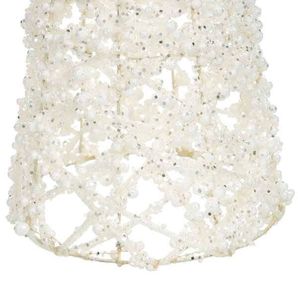 Sada 3 sošek ROSAN 40/50/60 cm Vánoční stromek Bílá