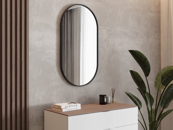 Zrcadlo Lavedo Simple Oval Black 50×80 / 60×90 – černý hliníkový rám | Lavedo by Aplomo Rozměr: 50cm