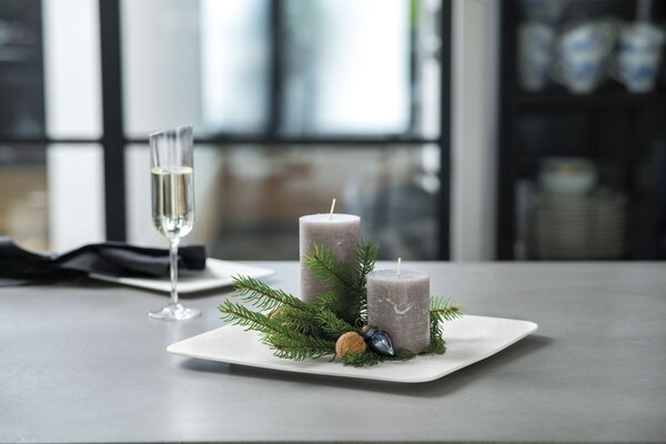 Villeroy & Boch 10-4240-2680 Servírovací talíř Manufacture Rock Blanc čtvercový 32 cm