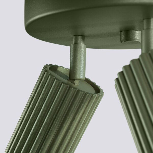 Sollux Lighting Stropní svítidlo KARBON 3P olivově zelené