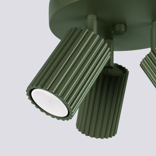 Sollux Lighting Stropní svítidlo KARBON 3P olivově zelené