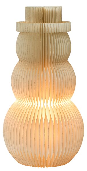 Vánoční dekorace Stolní lampa BANGA 51 cm Sněhulák Béžová