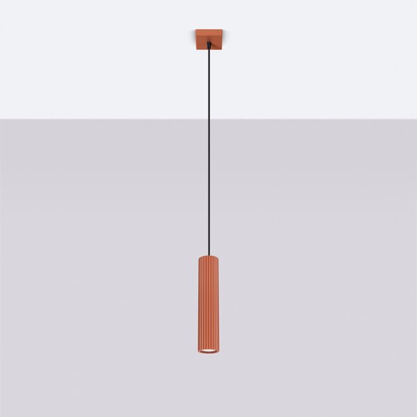Sollux Lighting Závěsné svítidlo KARBON 1 červená okrová