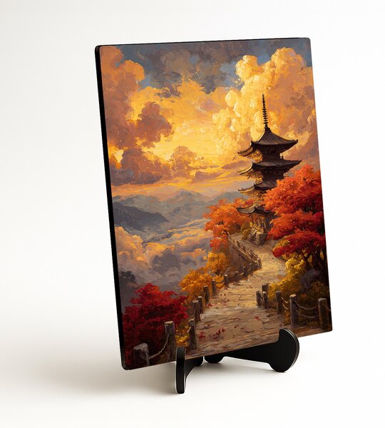 DUBLEZ | Barevný obraz - Japonská pagoda | UV tisk, Premium