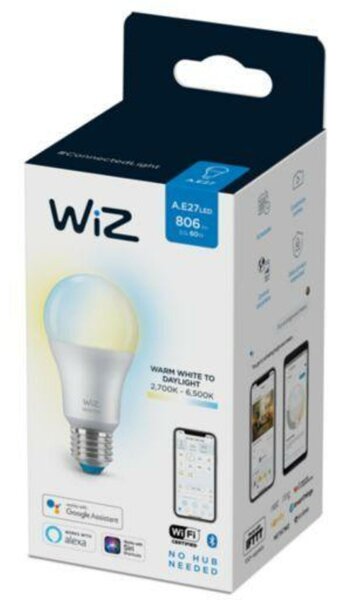 LED Žárovka WiZ Tunable White 8718699787035 E27 A60 8-60W 806lm 2700-6500K, stmívatelná