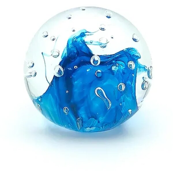 Sklárna Častolovice - Skleněné těžítko - 5.čakra - paperweight