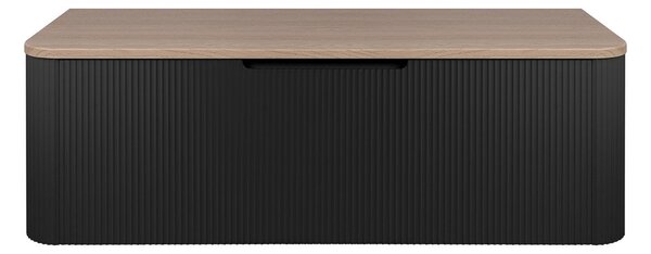 Oltens Hamnes skříňka 120x46x39 cm pod umyvadlo závěsná černá mat 60025300