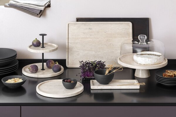 Villeroy & Boch 10-1375-2906 Servírovací talíř Manufacture Travertine 28,2 x 40,5 cm