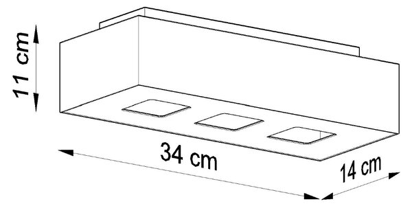 Sollux Lighting Stropní svítidlo MONO 3 černé
