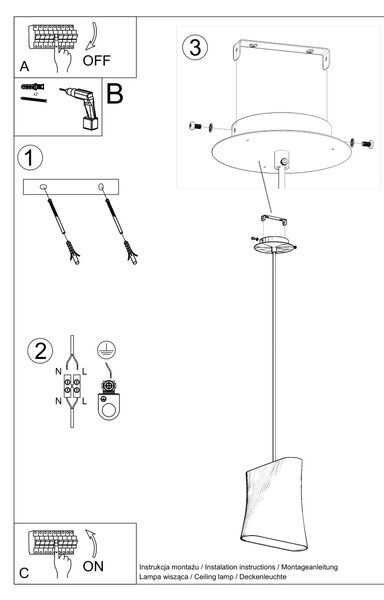 Sollux Lighting Lustr BLUM 1 bílý