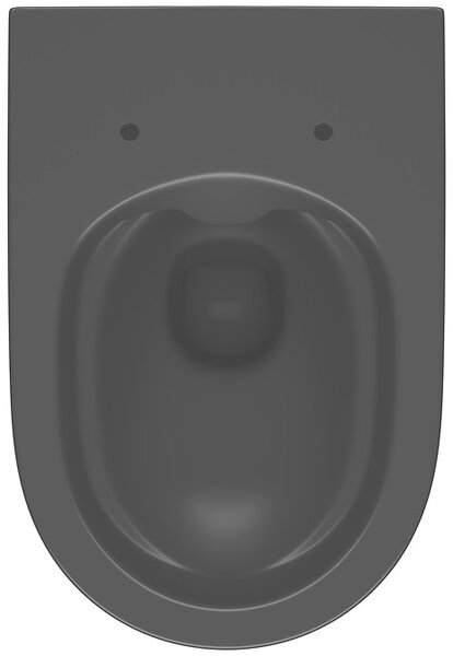 Cersanit Larga wc mísa se sedátkem s pomalým sklápěním závěsná bez splachovacího kruhu antracit mat S701-610