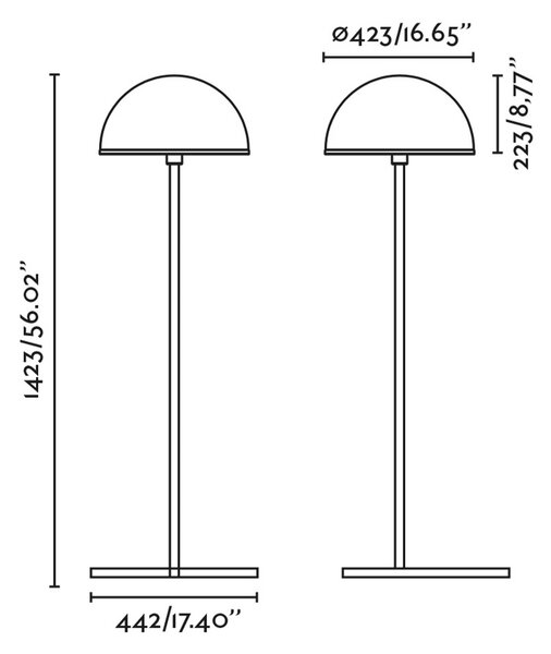 Faro Dome E27 stojací svítidlo