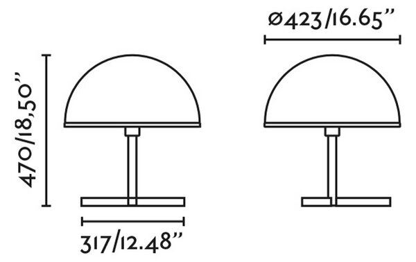 Faro Dome M E27 stolní svítidlo stmívatelné
