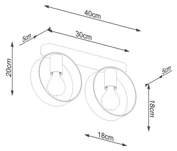 Sollux Lighting Stropní svítidlo TITRAN 2 bílé
