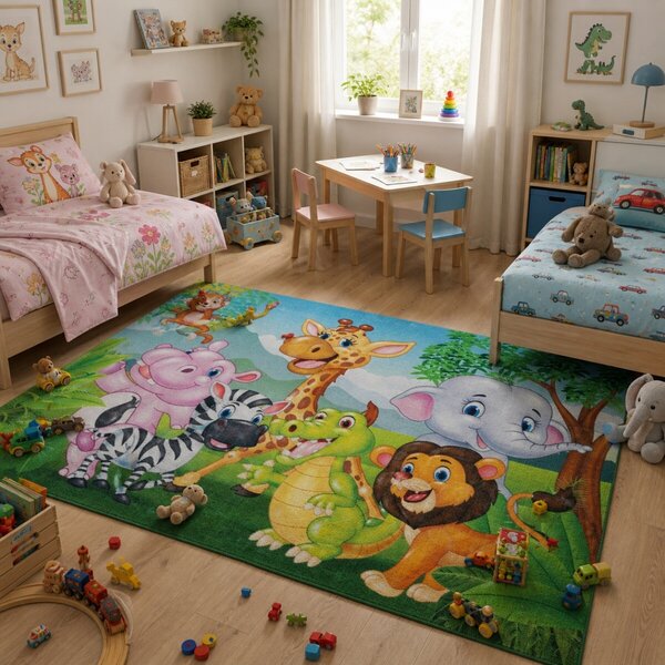 Obsession, Dětský kusový koberec Torino kids 239 JUNGLE, 160x230, vícebarevná, dětský pokoj