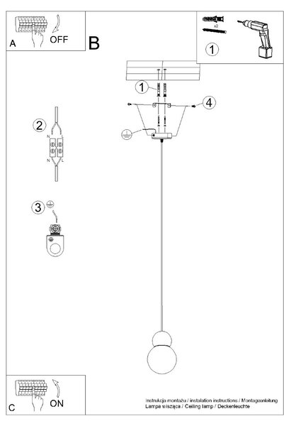 Sollux Lighting Závěsná lampa PEKKA 1 bílá/přírodní dřevo