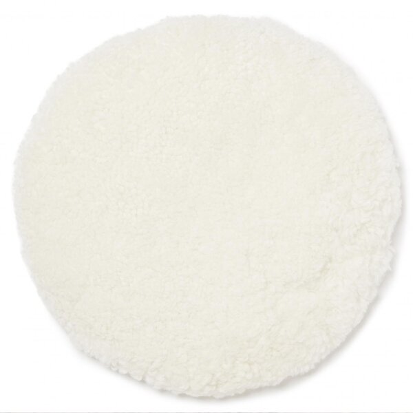 Skinnwille Home Collection Kožešina na židli Curly White, bílá, Ø34 cm