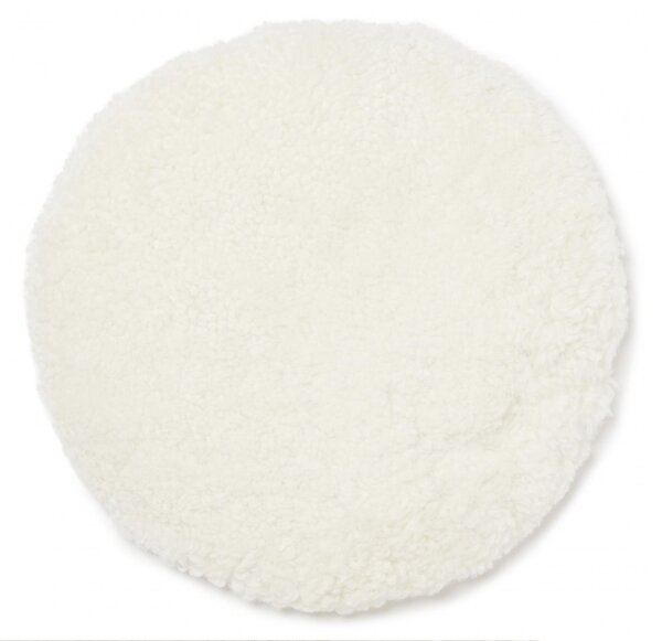 Skinnwille Home Collection Kožešina na židli Curly White, bílá, Ø34 cm