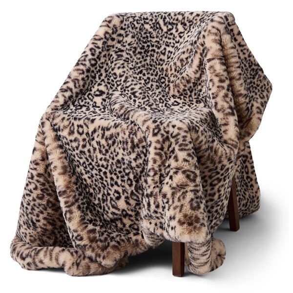 Skinnwille Home Collection Leopardí přehoz Leo Cream, pléd, 140x220 cm