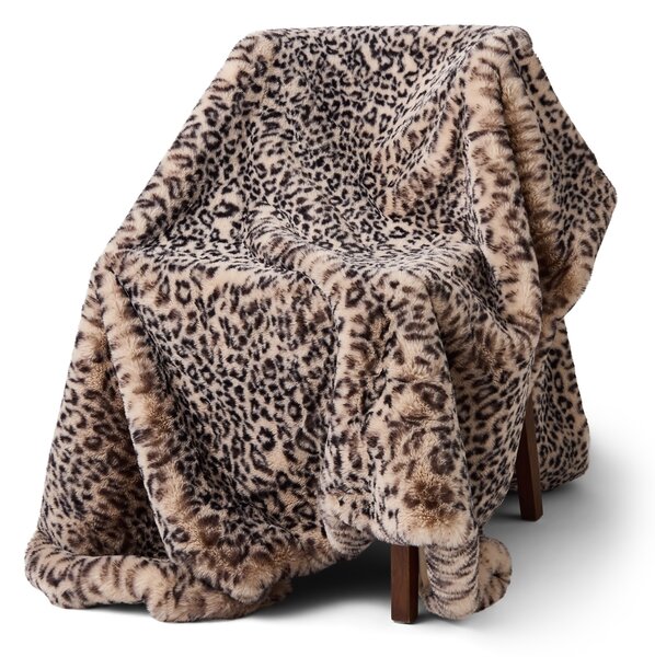 Skinnwille Home Collection Leopardí přehoz Leo Cream, pléd, 140x220 cm