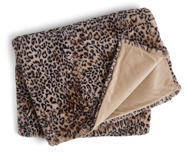 Skinnwille Home Collection Leopardí přehoz Leo Cream, pléd, 140x220 cm