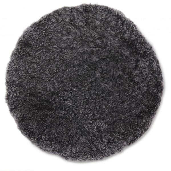 Skinnwille Home Collection Kožešina na židli Curly Dark Grey, antracitová, Ø34 cm