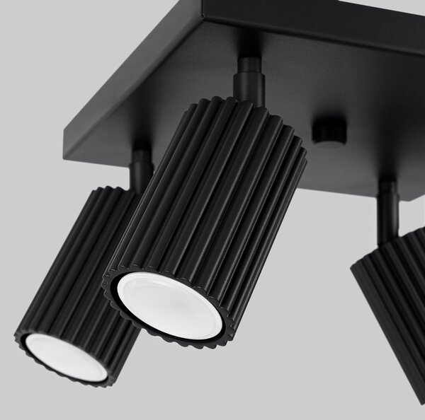 Sollux Lighting Stropní svítidlo KARBON 4 černé