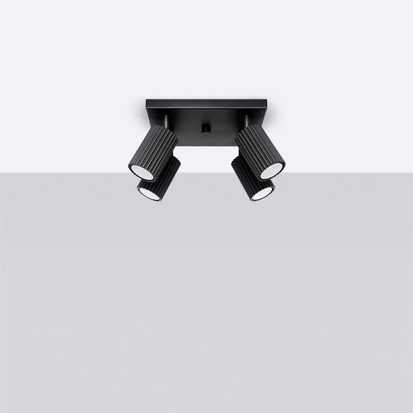 Sollux Lighting Stropní svítidlo KARBON 4 černé