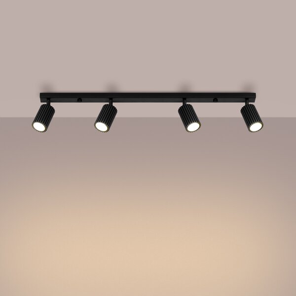 Sollux Lighting Stropní svítidlo KARBON 4L černé