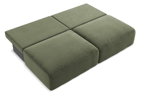 Zelená rozkládací/s úložným prostorem pohovka 216 cm Kalena – Makamii