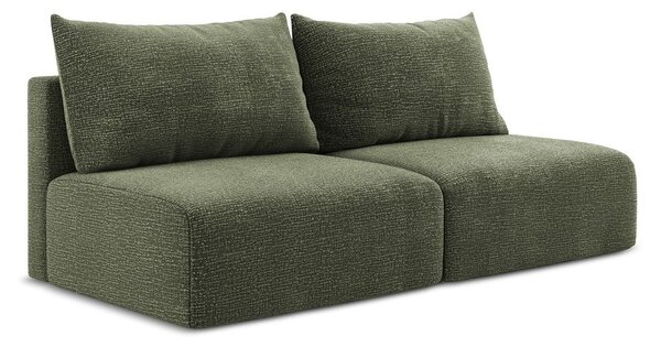 Zelená rozkládací/s úložným prostorem pohovka 216 cm Kalena – Makamii