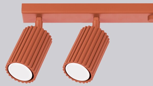 Sollux Lighting Stropní svítidlo KARBON 6L červený okr