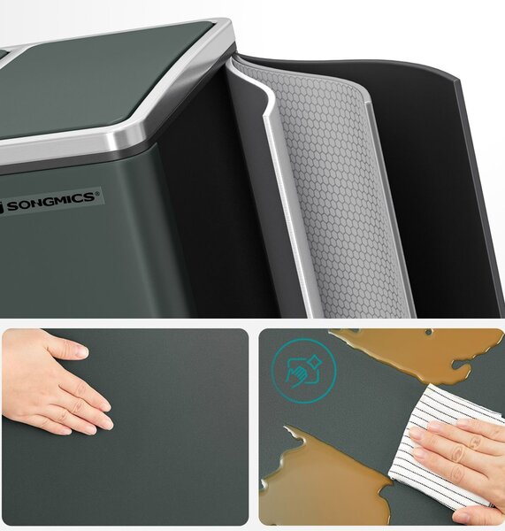 SONGMICS Koš na tříděný odpad Wick antracitově šedý