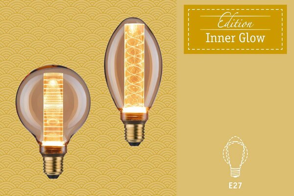 PAULMANN Inner Glow Edition LED žárovka Helix E27 230V 3,5W 1800K kouřové sklo ST64