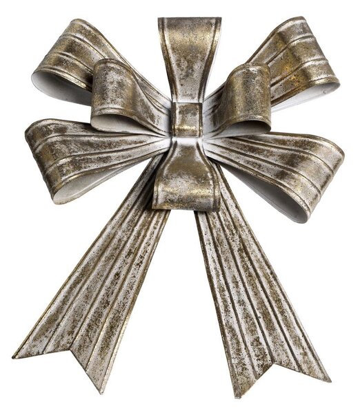 Mosazná antik kovová nástěnná dekorace mašle Bow - 30*9*43 cm - Chic Antique
