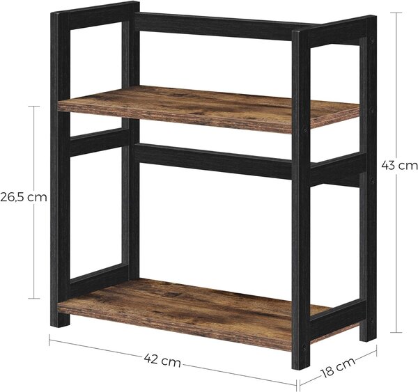 SONGMICS Stolní kuchyňský regál Ledulo hnědý/černý