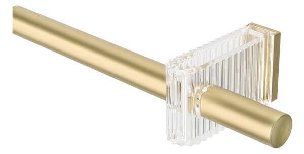 Ocelová roztažitelná garnýž v matně zlaté barvě 107 - 305 cm Flute – Umbra