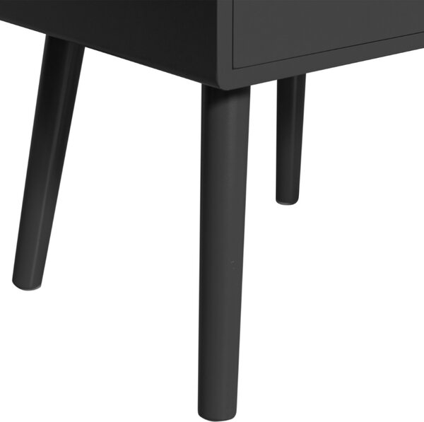 -25 % Dny MOMENTI– WOOOD Černý lakovaný noční stolek Zyzo 36 x 30 cm