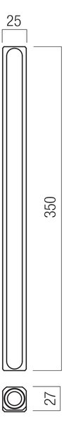 Redo Nástěnné LED svítidlo CRISP 6,6W, v. 35 cm, CRI90 Barva: Černá, Barva světla: 2700K