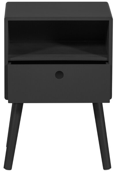 -25 % Dny MOMENTI– WOOOD Černý lakovaný noční stolek Zyzo 36 x 30 cm