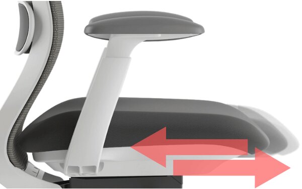 Ergonomická kancelářská židle MERCURY BESSEL ŠEDÝ PLAST, TMAVĚ ŠEDÁ – pohodlné sezení