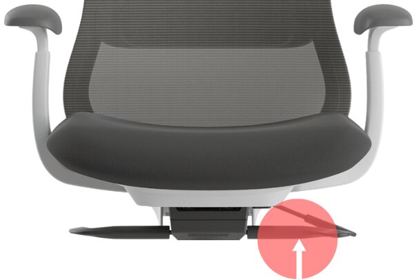Ergonomická kancelářská židle MERCURY BESSEL ŠEDÝ PLAST, TMAVĚ ŠEDÁ – pohodlné sezení