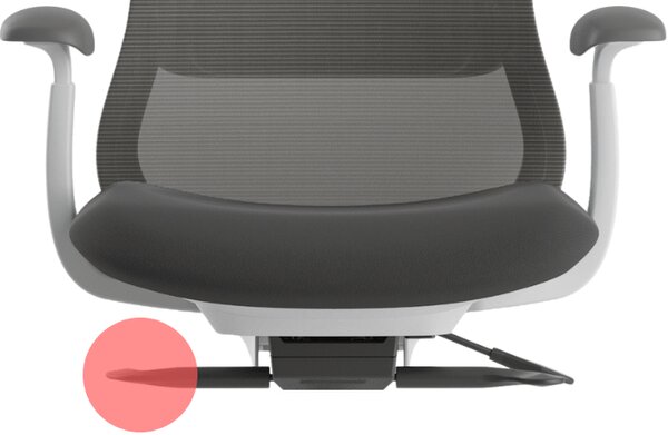 Ergonomická kancelářská židle MERCURY BESSEL ŠEDÝ PLAST, TMAVĚ ŠEDÁ – pohodlné sezení