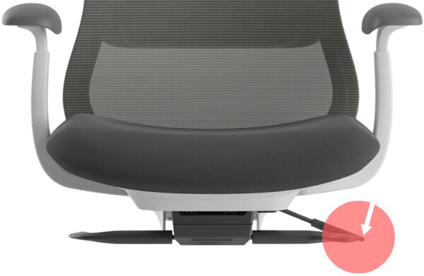 Ergonomická kancelářská židle MERCURY BESSEL ŠEDÝ PLAST, TMAVĚ ŠEDÁ – pohodlné sezení