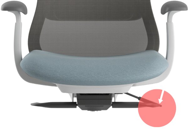 Ergonomická kancelářská židle MERCURY BESSEL ŠEDÝ PLAST, MODRÁ – pohodlné sezení