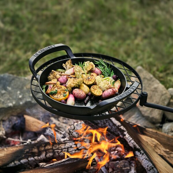 Le Creuset 20270250000005 Litinová pánev BBQ Outdoor kulatá 25 cm černá matná