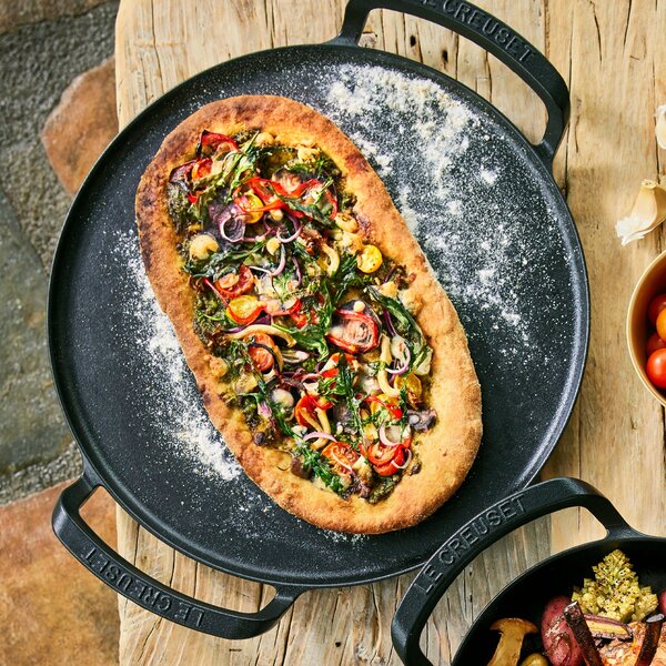 Le Creuset 20272350000005 Plech na pizzu BBQ Outdoor 35 cm černý matný