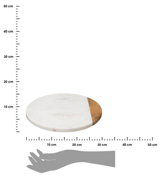 Mramorový otočný servírovací tác Marbl W, (fi) 30 cm