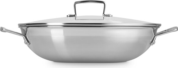 Le Creuset 96101130000000 Wok s poklicí, 3-vrstvý, 30 cm, 2 díl
