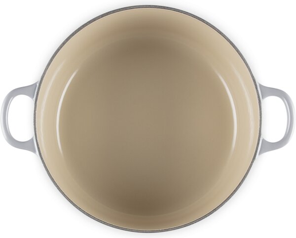 Le Creuset 25001245412463 Pekáč Signature kulatý, 24 cm, světle šedý